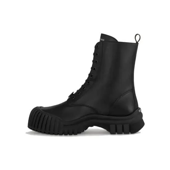 LOUIS VUITTON Ruby Flat Ranger Boots 'Black Plain' Women's