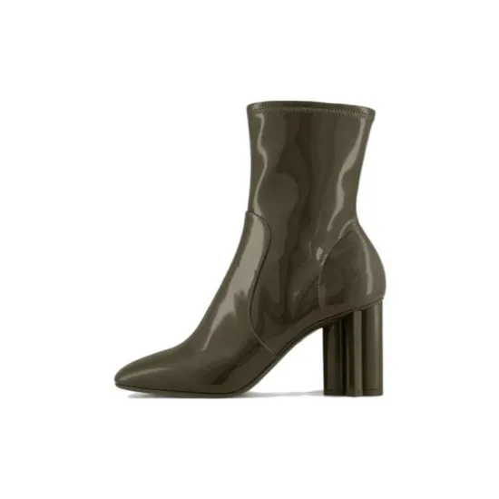 LOUIS VUITTON Silhouette Ankle Boots Women's Dark Green