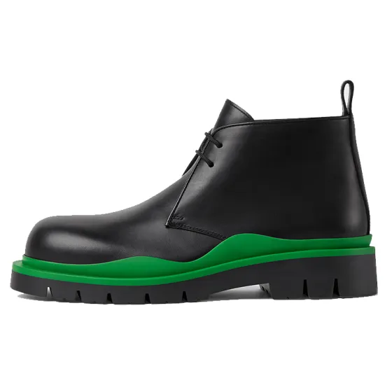 Bottega Veneta Tire Desert Boot Black Green