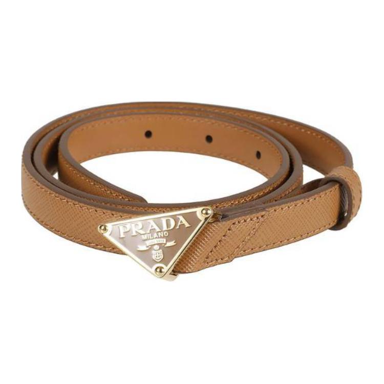 Женский ремень Prada PRADA Logo (коричневый)
