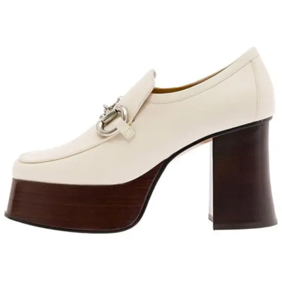 GUCCI Horsebit Buckle Platform Loafers