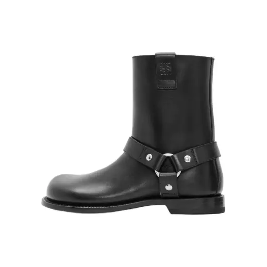 LOEWE Campo Biker Leather Boots