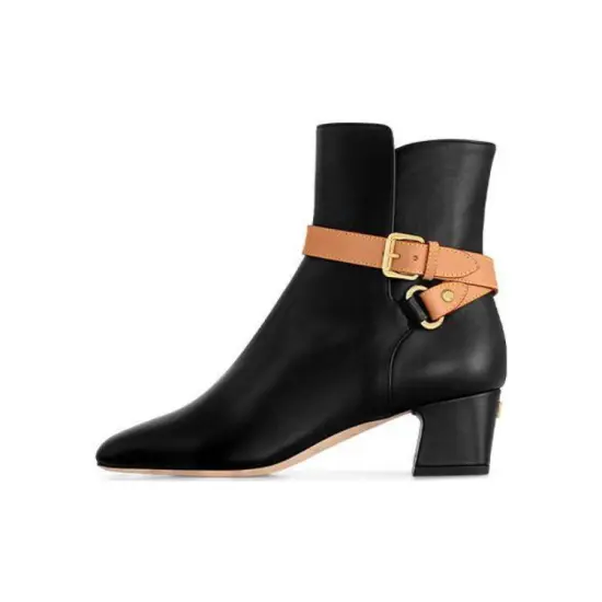 LOUIS VUITTON Ankle Boots Women's Black