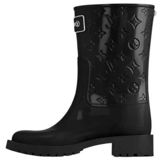 LOUIS VUITTON Drops Rain Boots Women's Black
