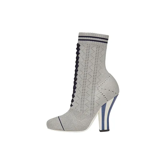 FENDI Ankle Boots Women's Gray