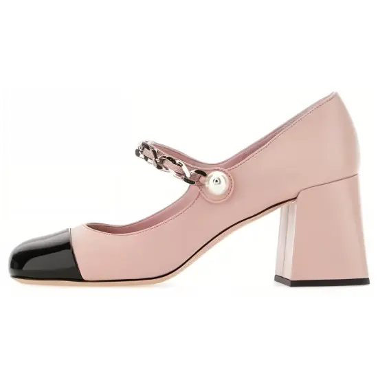 MIU MIU High Heels Women's Pink Black