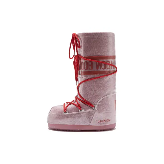 Moon Boot Icon Glitter Lace-Up Boots