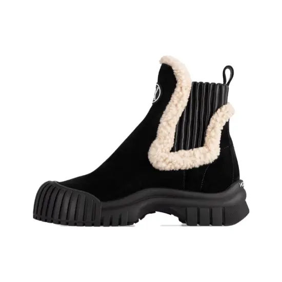 LOUIS VUITTON Ankle Boots Women's Black White