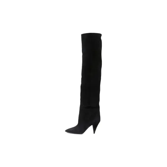 SAINT LAURENT Era 85 Knee High Boots 8.5cm Women's Black