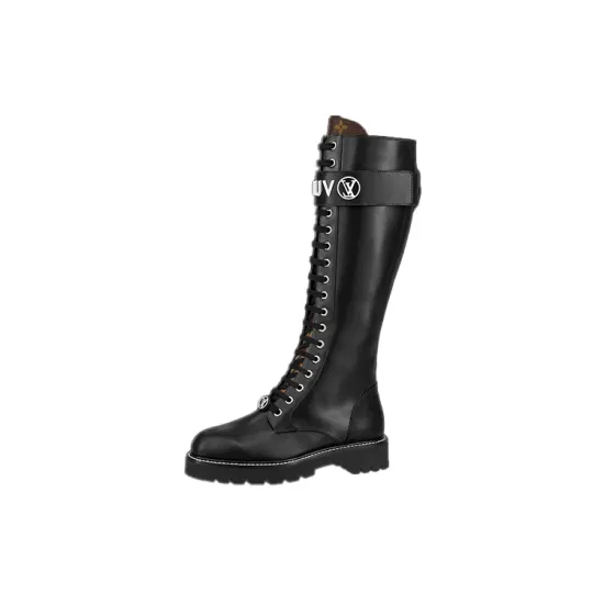 LOUIS VUITTON Territory Flat High Ranger Boots 'Black' Women's