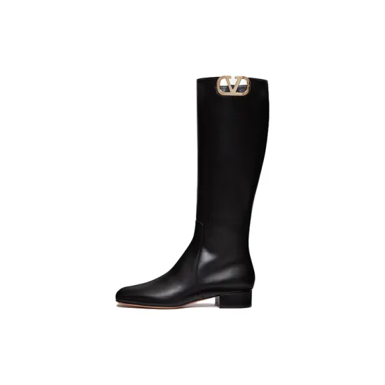 Valentino Vlogo Type Garavani Knee high Boots 3cm Women's Black