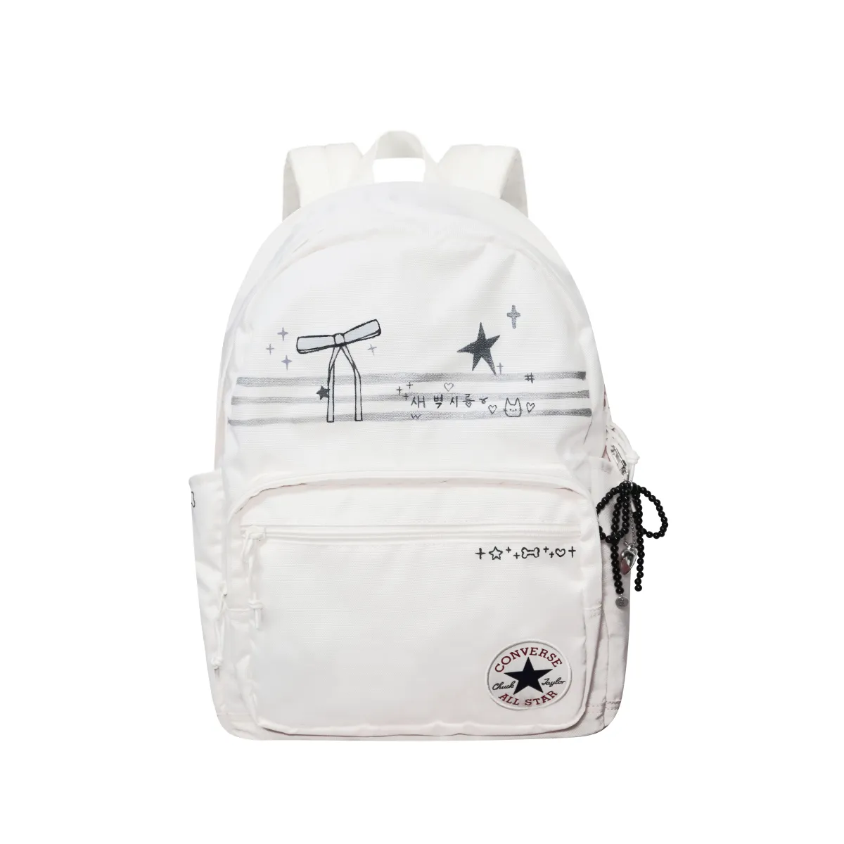 Converse Polyester Backpack Unisex Gray White