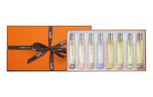 HERMES Eau De Parfum Sample Set Eight Piece Set, Premium Fragrance Box Eau De Toilette Orange Freesia 15ml*8