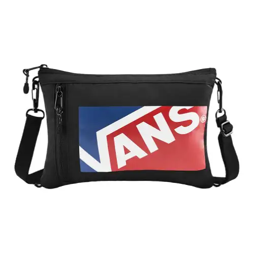 Vans Nylon Fabric Shoulder Bag, Crossbody Bag Regular Unisex Black