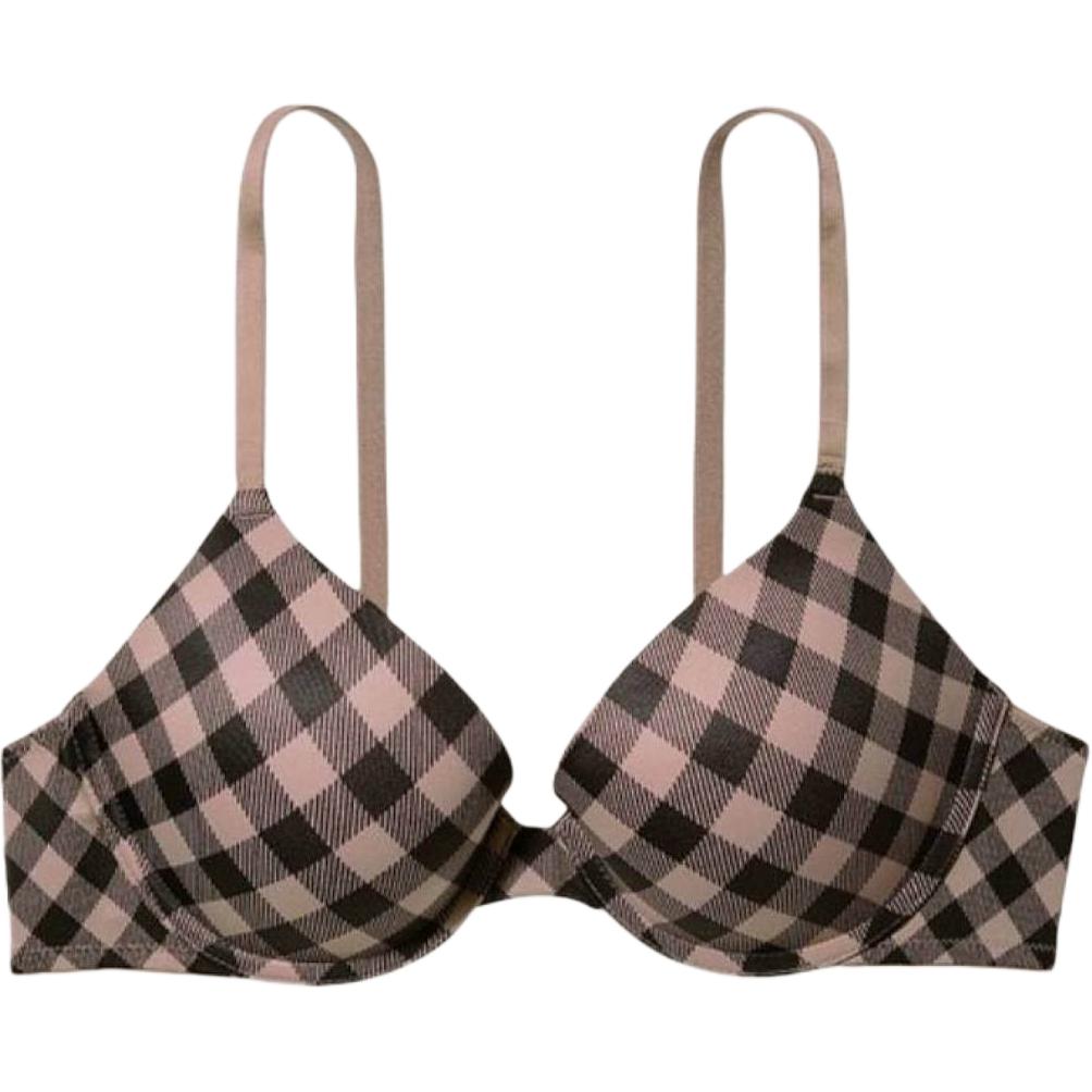 Женский бюстгальтер Victoria's Secret PINK 1690 (коричневый в клетку)