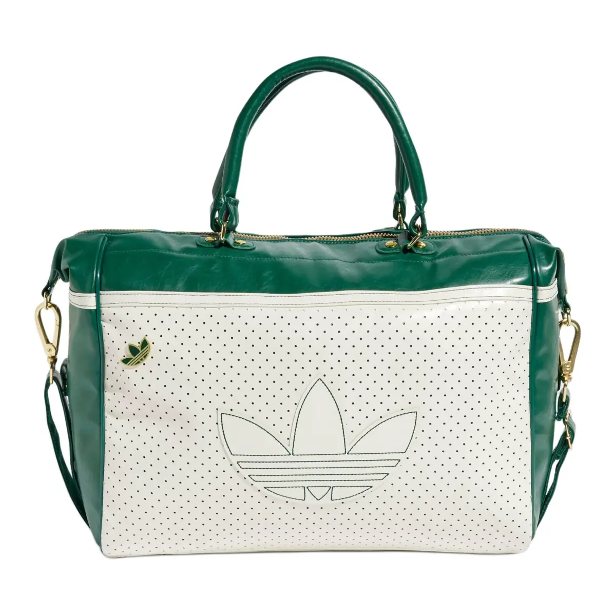 Adidas Originals Adidas Polyurethane Bowling Bag, Shoulder Bag, Crossbody Bag, Handbag Unisex Ecru & College Green