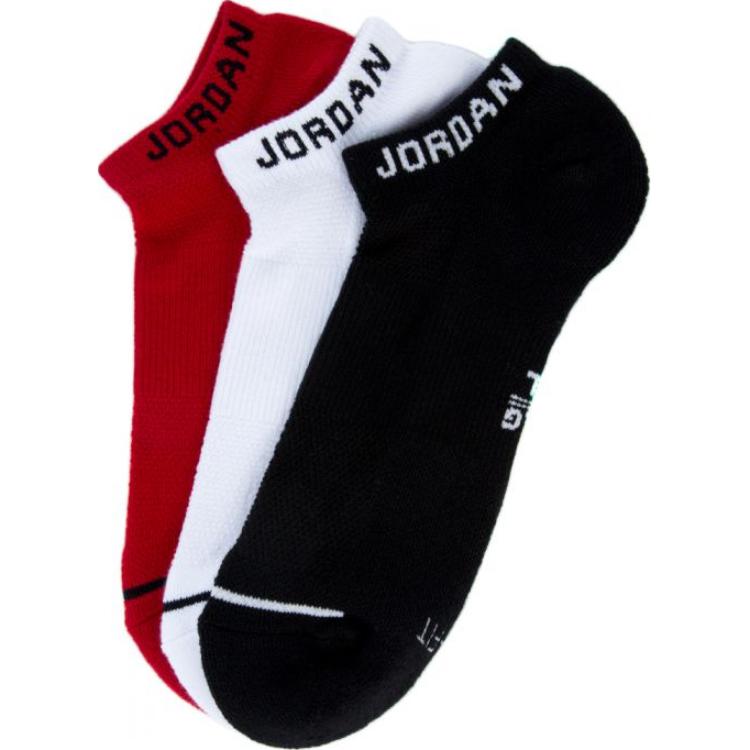 Jordan Everyday Ma Ankle Socks Unisex Black White Red Couple’s