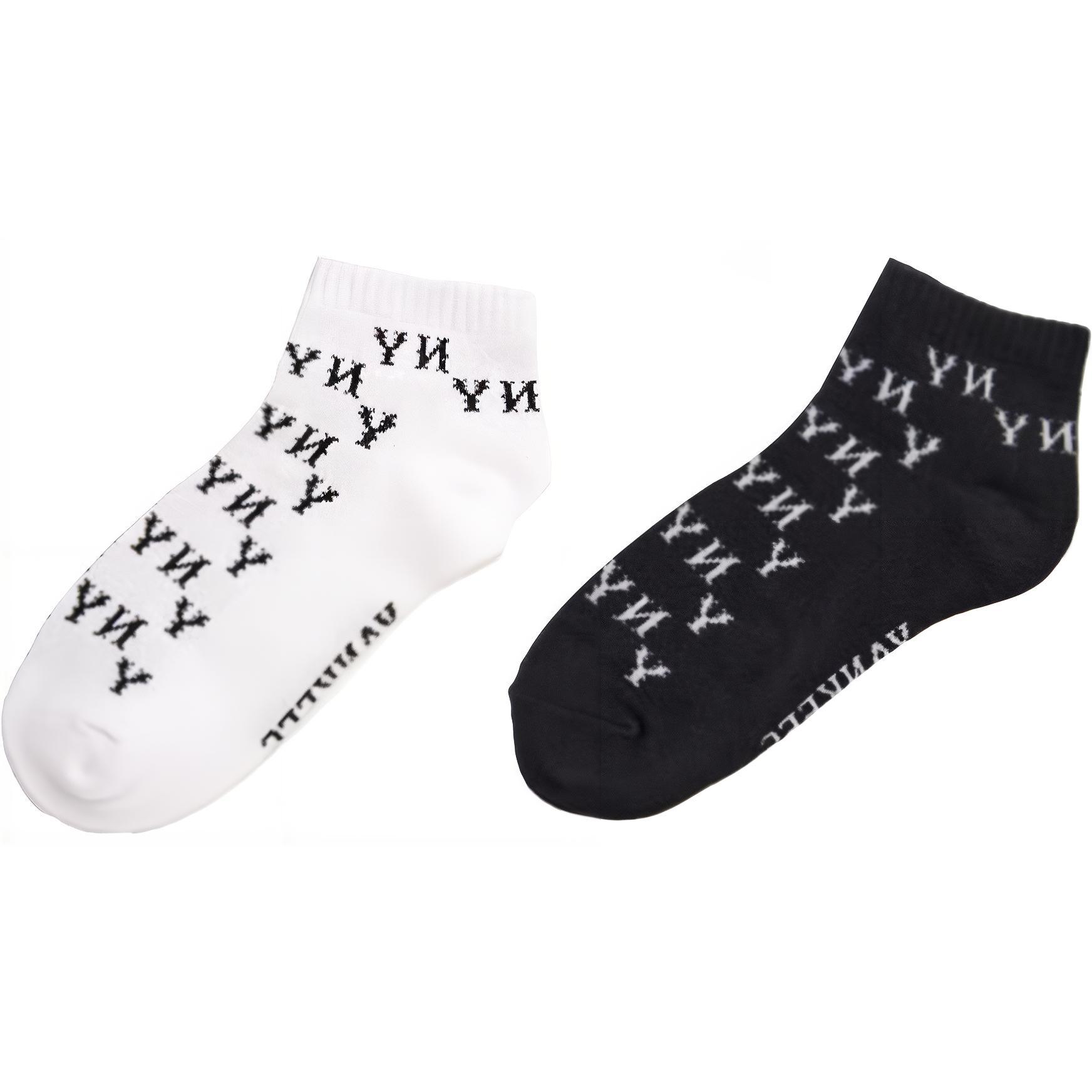 MLB New York Yankees Ankle Socks Unisex 2 Pack Black
