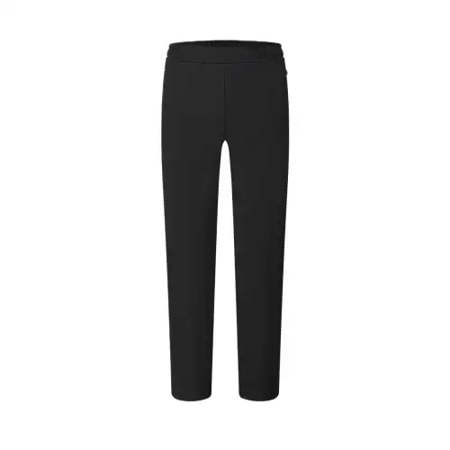 FILA Fitness Simple Brand Logo, Comfortable Fleece Lined Fitness Wear Knitted Sweatpants Men's Pitch Black