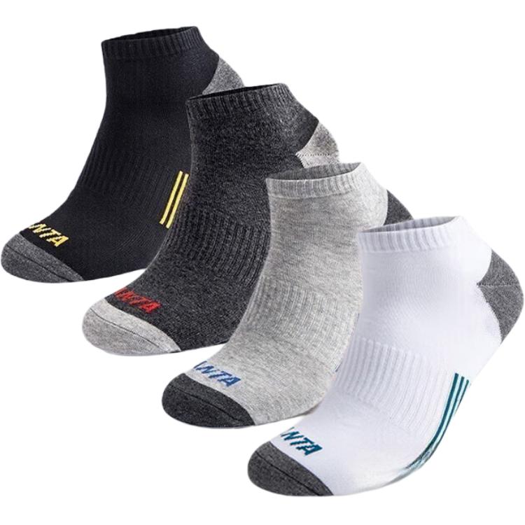Anta Variety Training Collection Ankle Socks Unisex 4 Pack