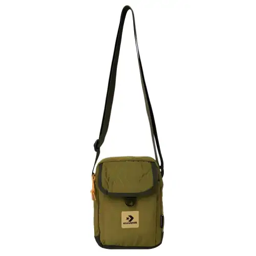 Converse Polyester Shoulder Bag, Crossbody Bag Regular Unisex Army Green