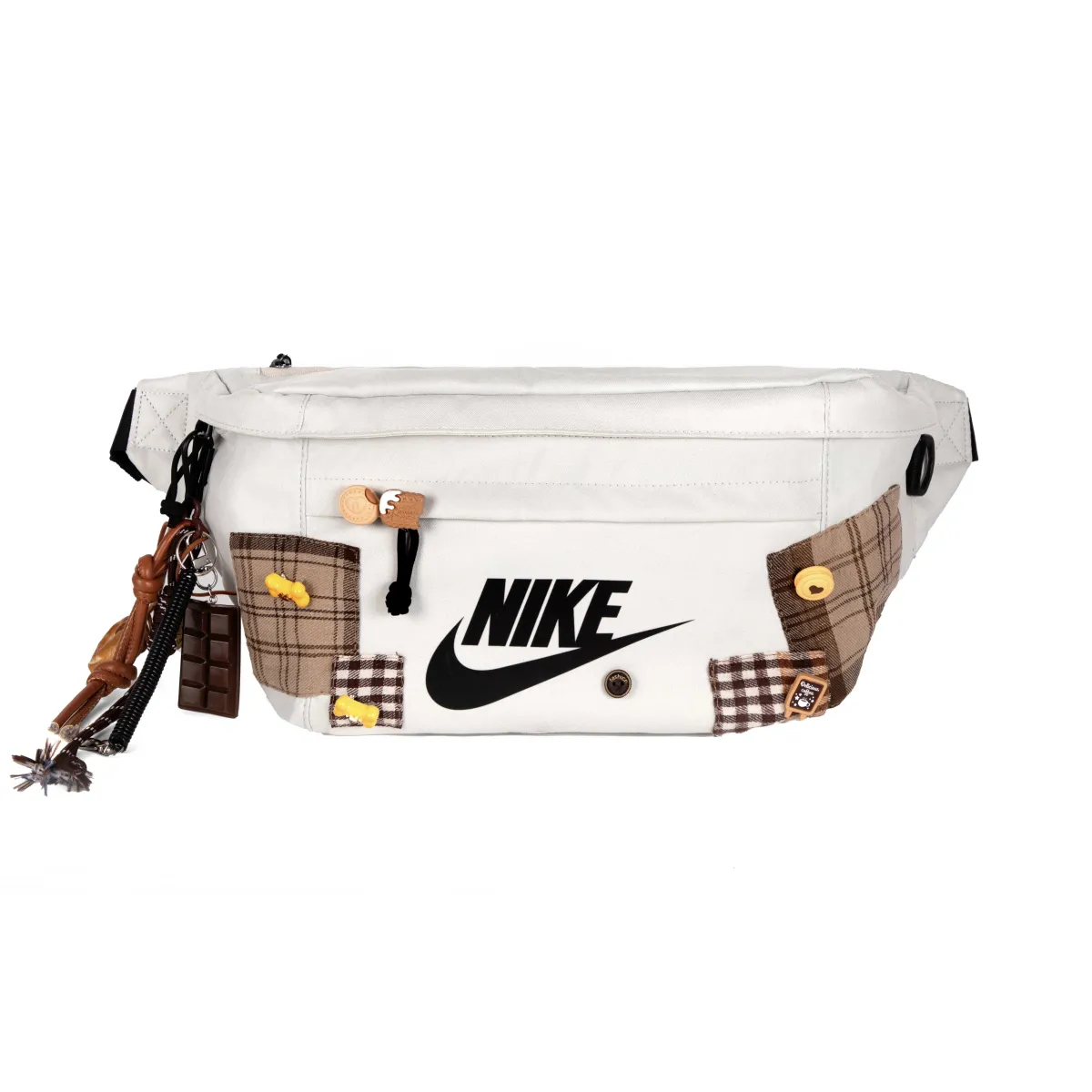 Nike Polyester Crossbody Bag Regular Unisex Gray Brown