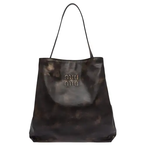 MIU MIU Sheepskin Tote Bag, Shopping Bag, Handbag, Shoulder Bag Women's Sand/Coffee