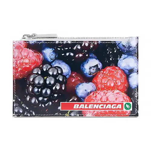 Balenciaga Cow Leather Card Holder Women's Multicolor