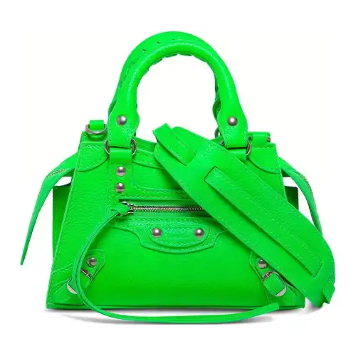 Balenciaga Leather Handbag, Shoulder Bag Women's Green