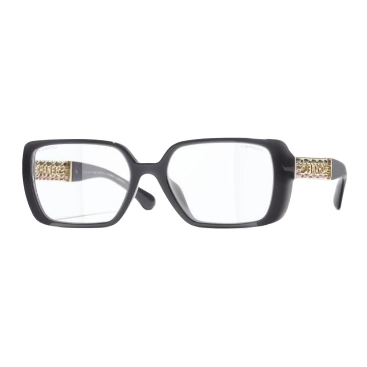 CHANEL Chanel, leather square universal black glasses for men and women, for beloved