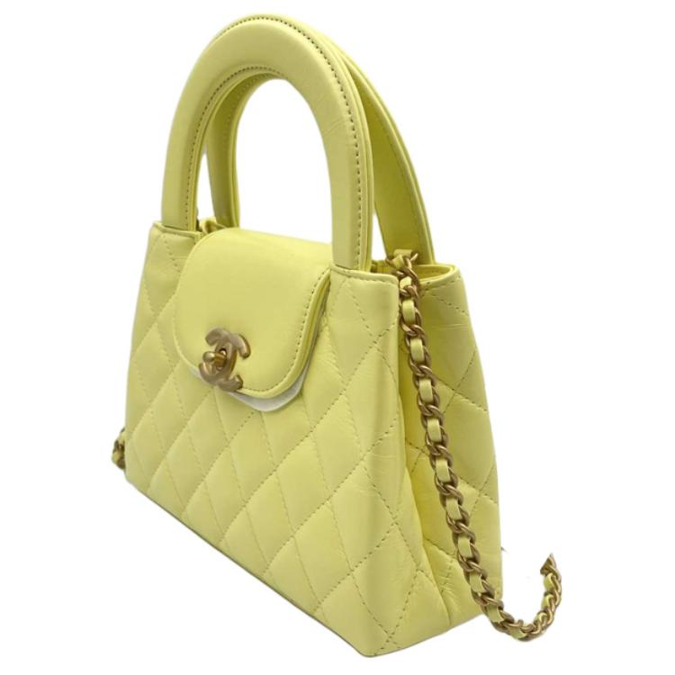 Женские сумка Chanel 25C kelly mini (светло-желтая) — фото 2