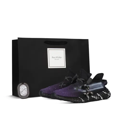 Adidas Originals Yeezy Boost 350 V2 Sunrise Purple Light Abrasion Resistant Breathable Low top Casual Shoes Unisex