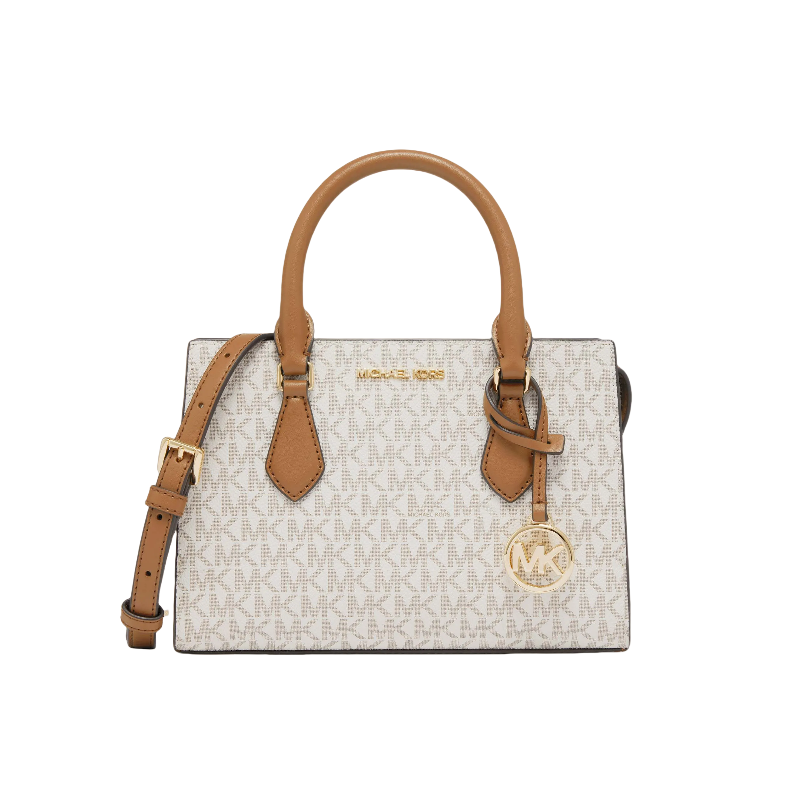 Женская сумка MICHAEL KORS Sheila (ванильно-белая с коричневым)
