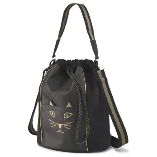 PUMA CHARLOTTE OLYMPIA Kitten Polyester With Nylon Handbag, Shoulder Bag Regular Women's Black