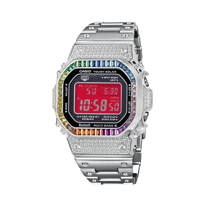 CASIO Custom Collection GMW B5000D 1 Solar Movement Watch Unisex Red Watch Dial
