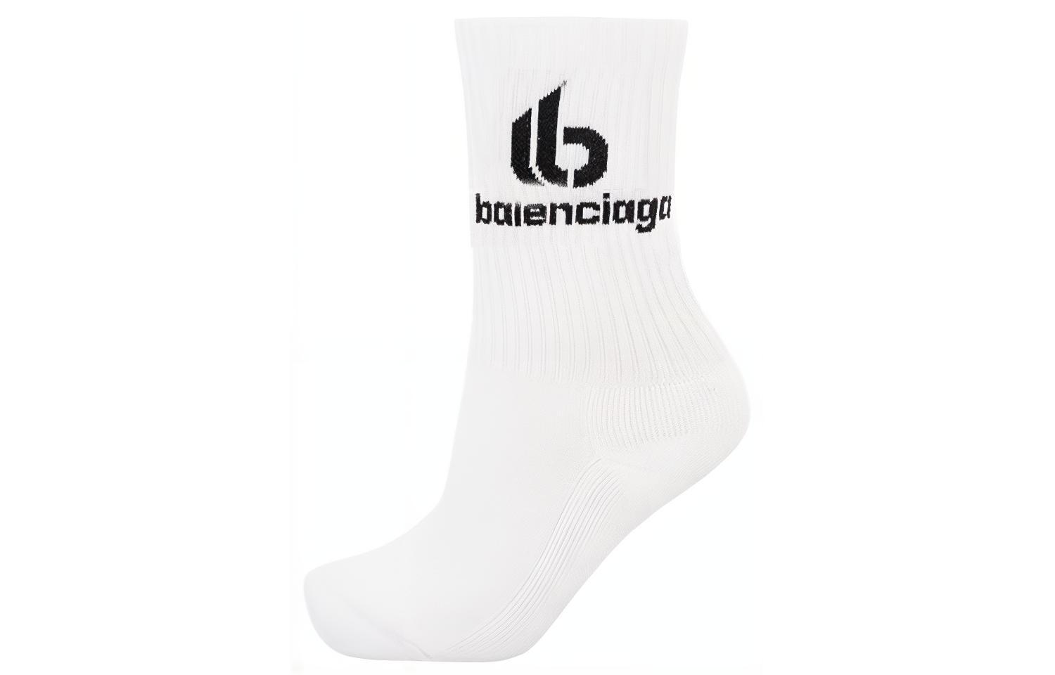 Balenciaga Crew Socks Women’s 1 Pack White