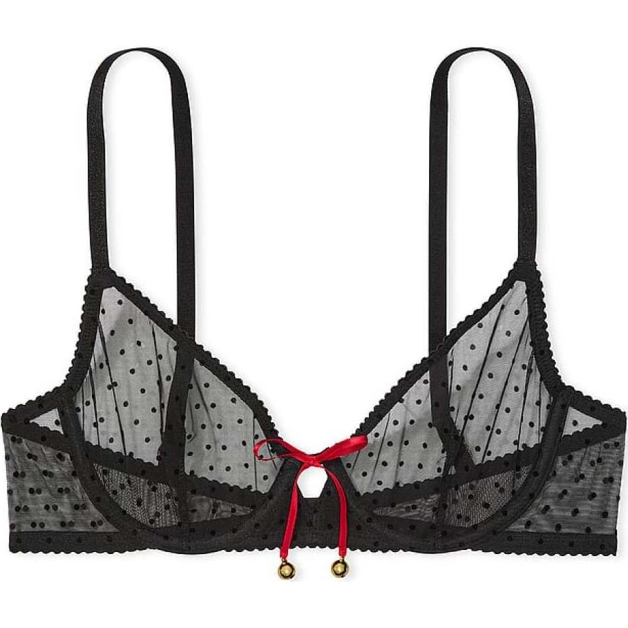 Женский бюстгальтер Victoria's Secret VERY SEXY (черный в горошек)