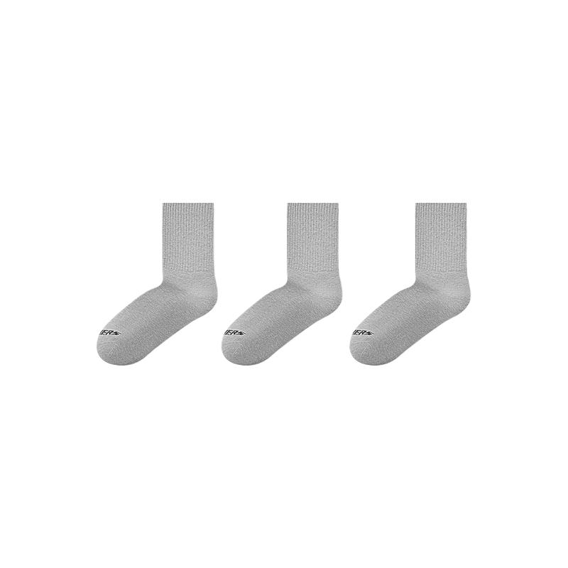 Skechers Crew Socks Unisex 3 Pack Mixed Gray