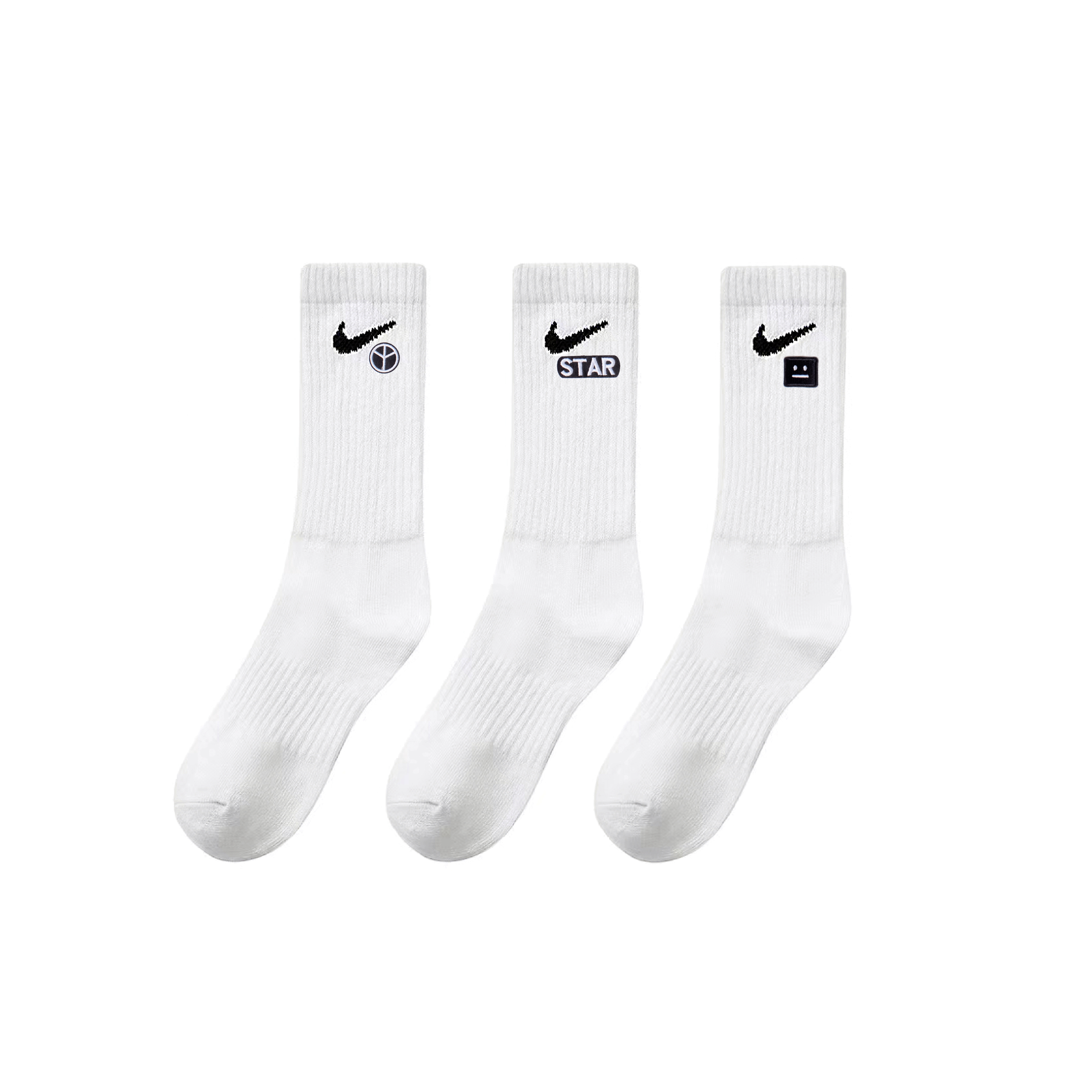 Nike Crew Socks Unisex 3 Pack White