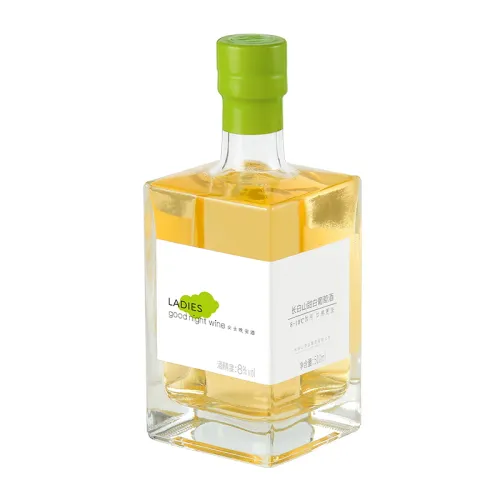Changbai Mountain White Wine 8% Lady's Tipsy Sweet Night Good Night Wine 500ml*1 Single Must-Have Small Sweet Alcohol Perfume Bottle and Wine Glass Gift Bag for Parties