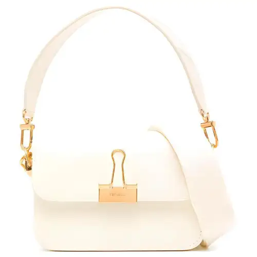 【Zoomed Imagery】logo-plaque shoulder bag