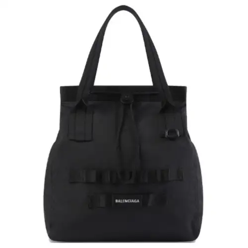 Balenciaga Army Recycled Nylon Tote Bag, Shopping Bag, Shoulder Bag Small Men's Black