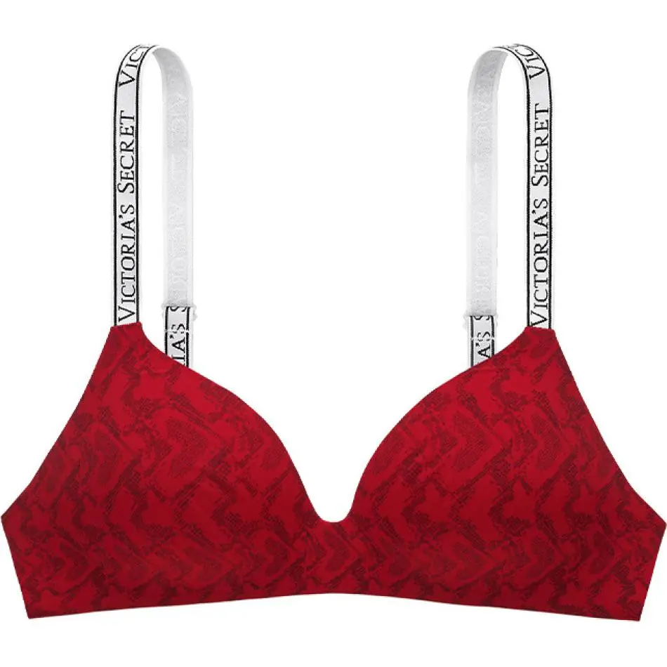 Victoria's Secret Bra Women's Red Snakeskin Print