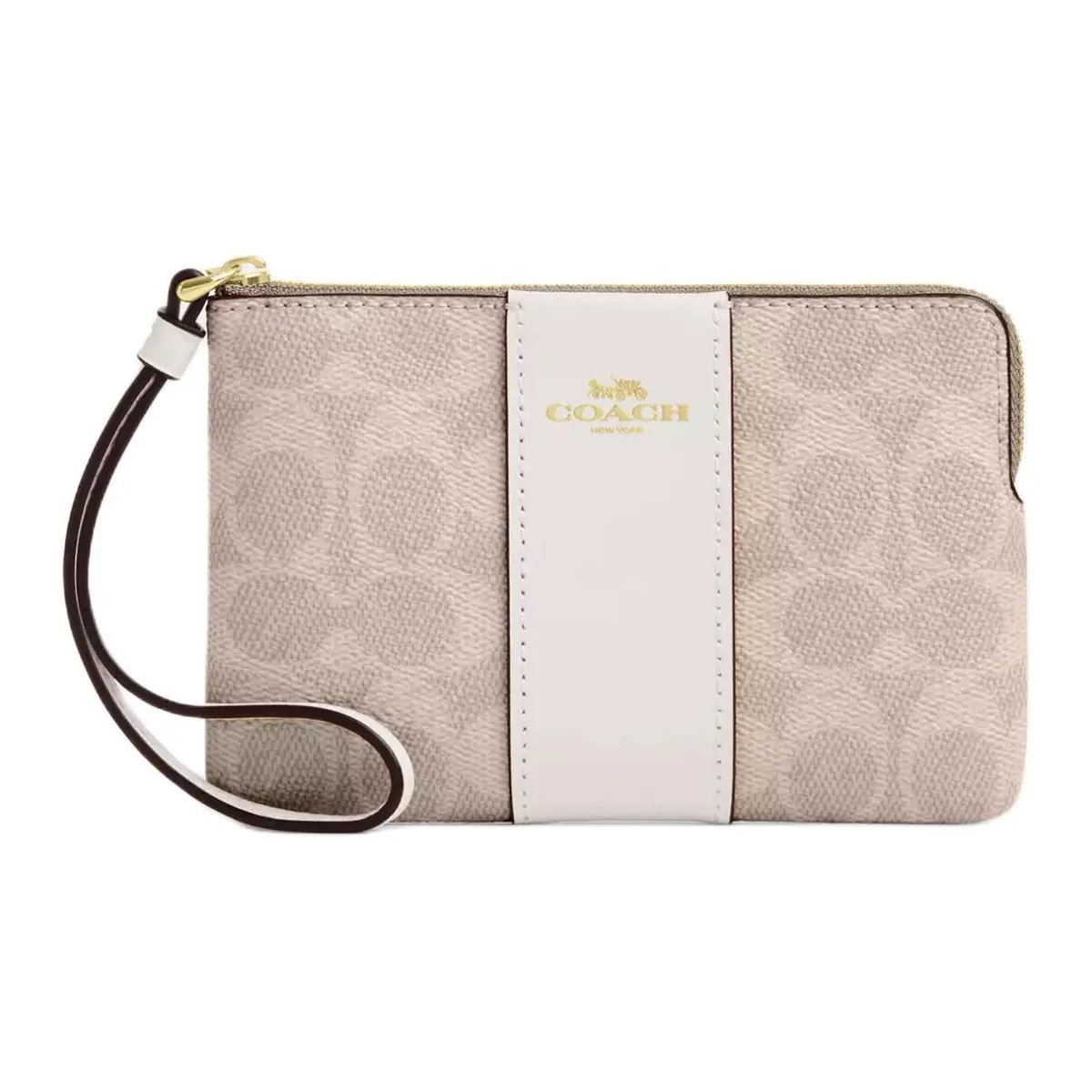 COACH Coated Canvas Clutch Mini Women's Chalk Multicolor
