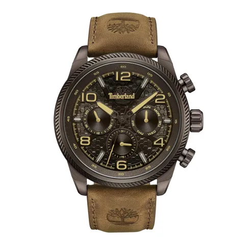 Timberland Henniker II Wrist Watches Quartz Movement Leather Strap Tan Watch Dial Men's Watches