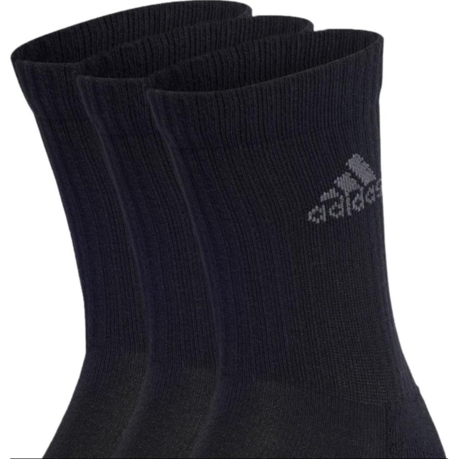 Adidas Crew Socks Unisex 3 Pack Black/Dark Gray