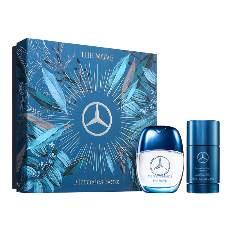 Mercedes Benz, men's gift box, perfume, set, 60 ml, 75g, grapefruit