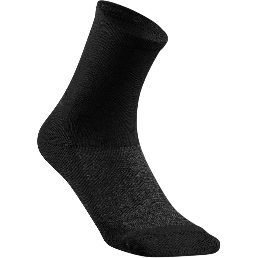 DECATHLON Crew Socks Unisex 2 Pack Black