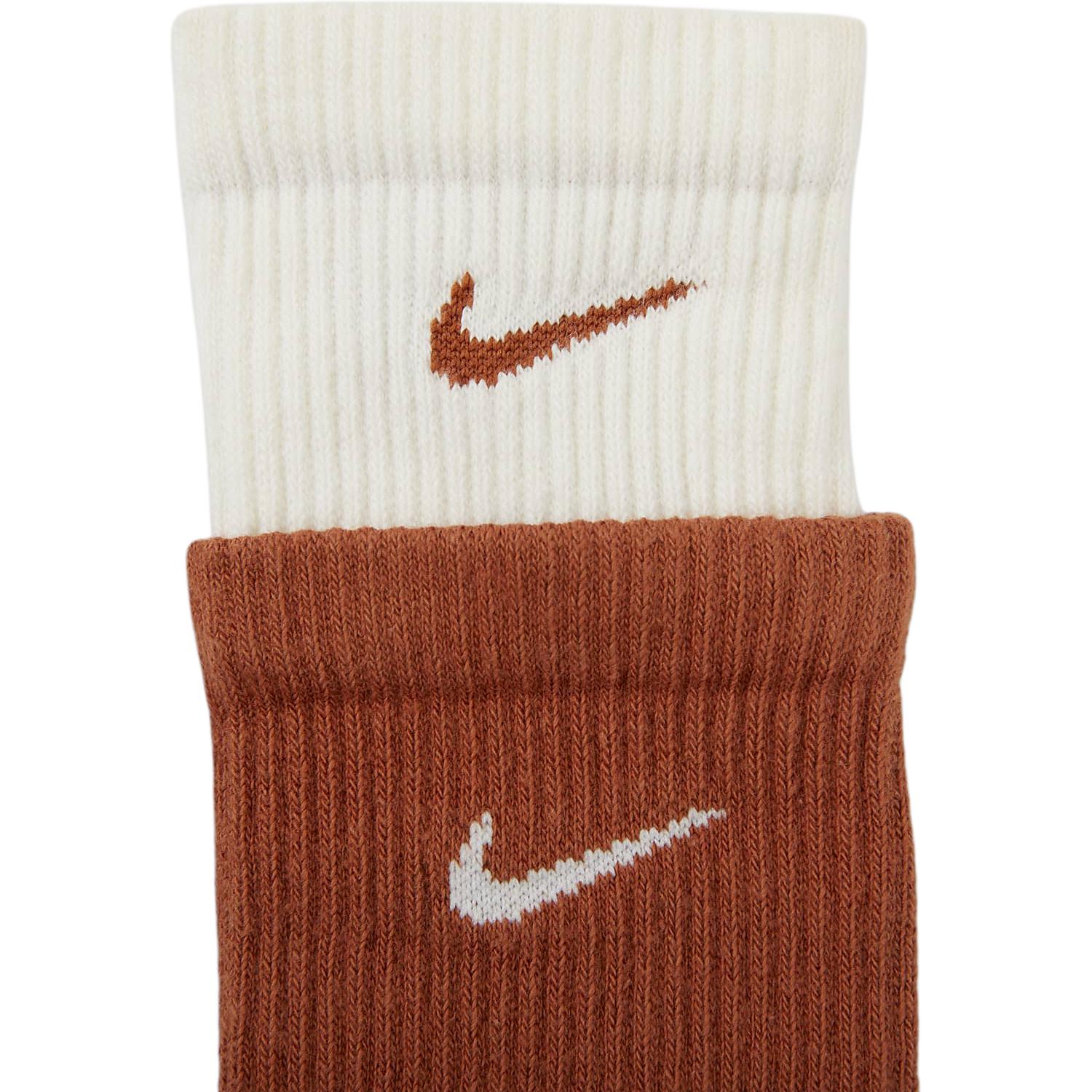 Nike Crew Socks Unisex 1 Pack Dark Reddish Umber