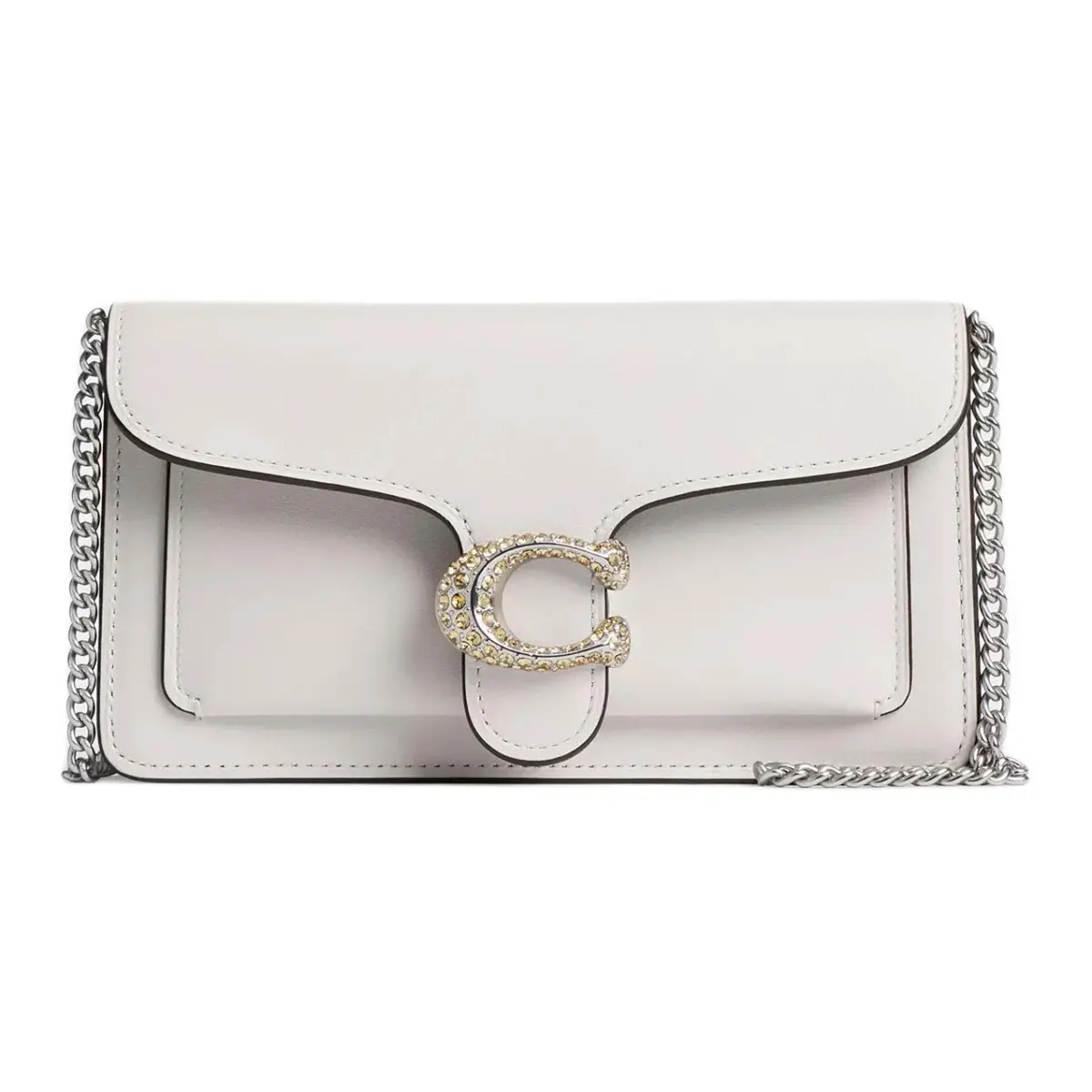COACH Tabby Calfskin Crossbody Bags Small Women's Chalk White
